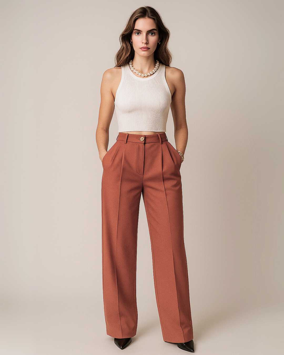 Calça Alfaiataria Wide Leg Premium Feminina