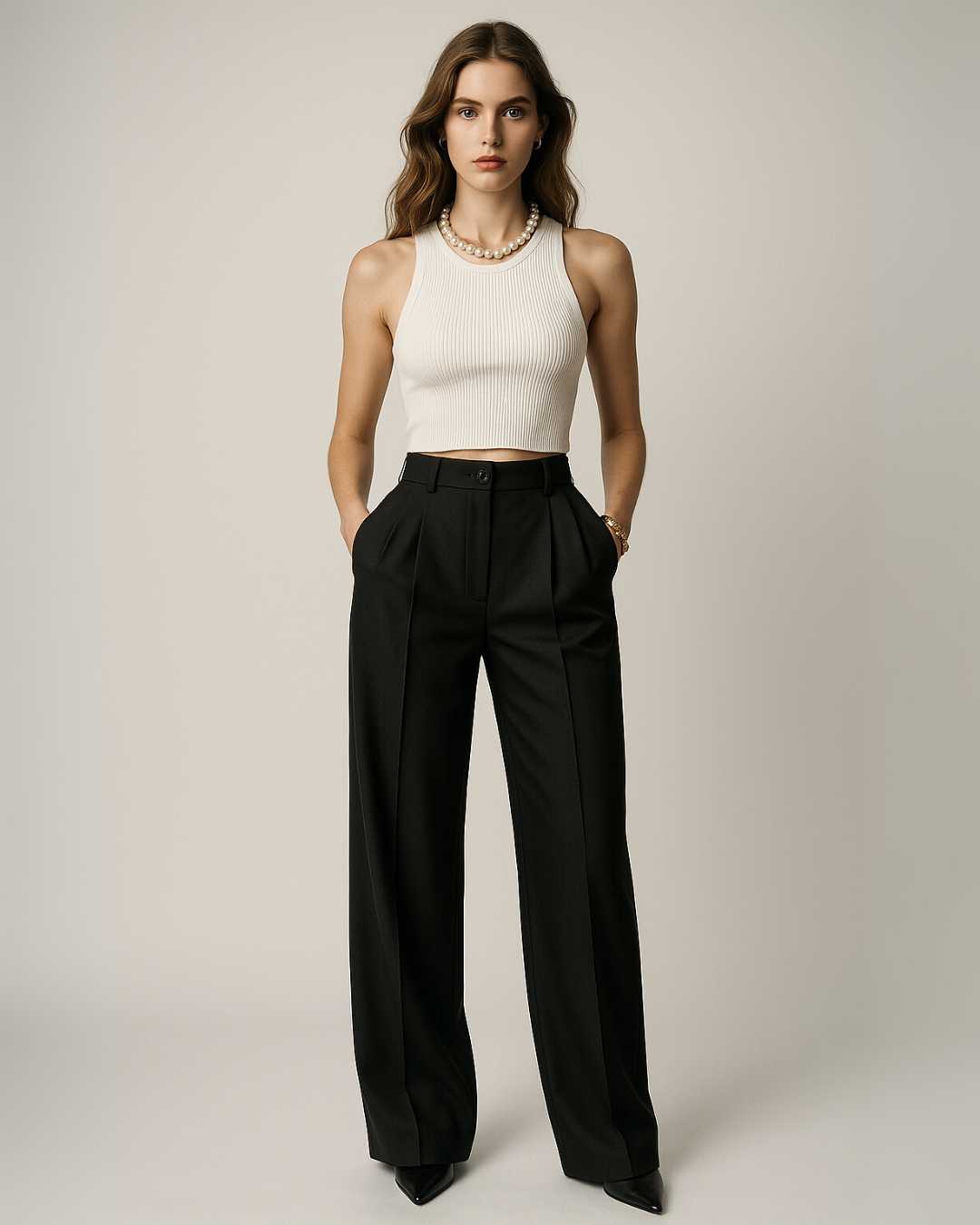 Calça Alfaiataria Wide Leg Premium Feminina