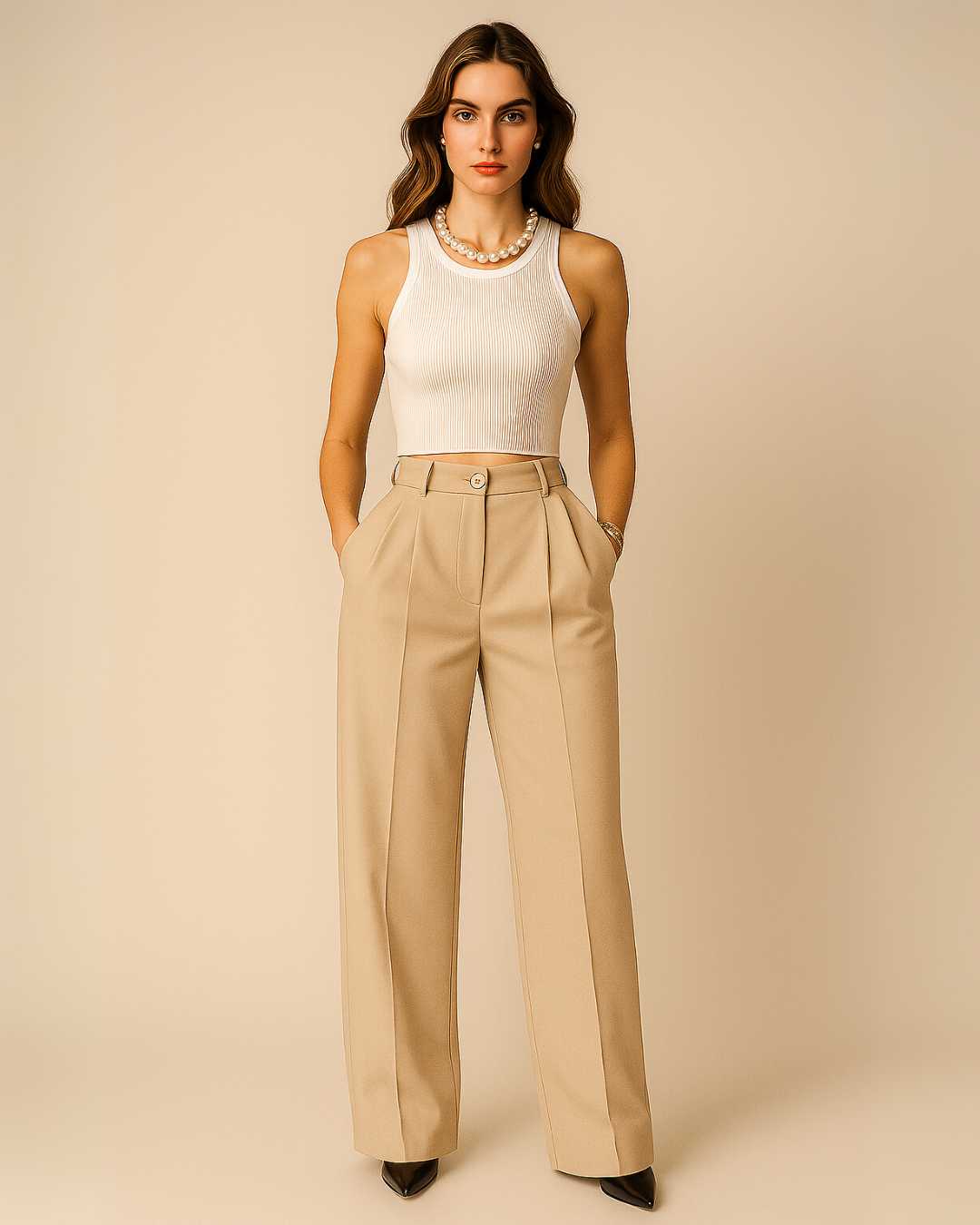 Calça Alfaiataria Wide Leg Premium Feminina