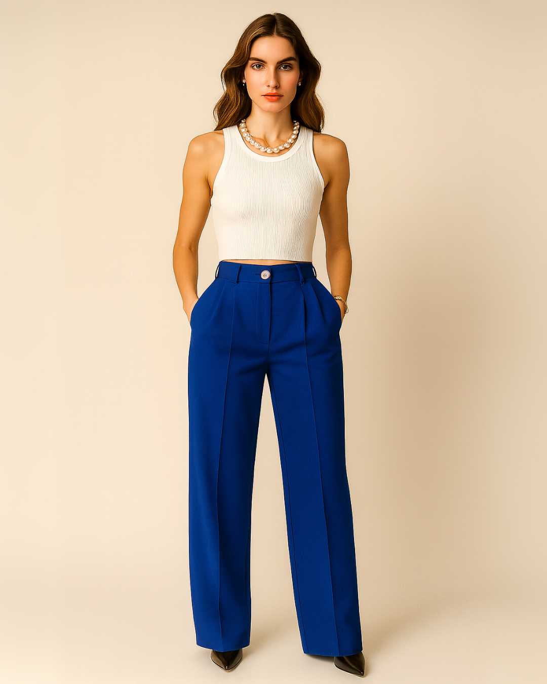 Calça Alfaiataria Wide Leg Premium Feminina