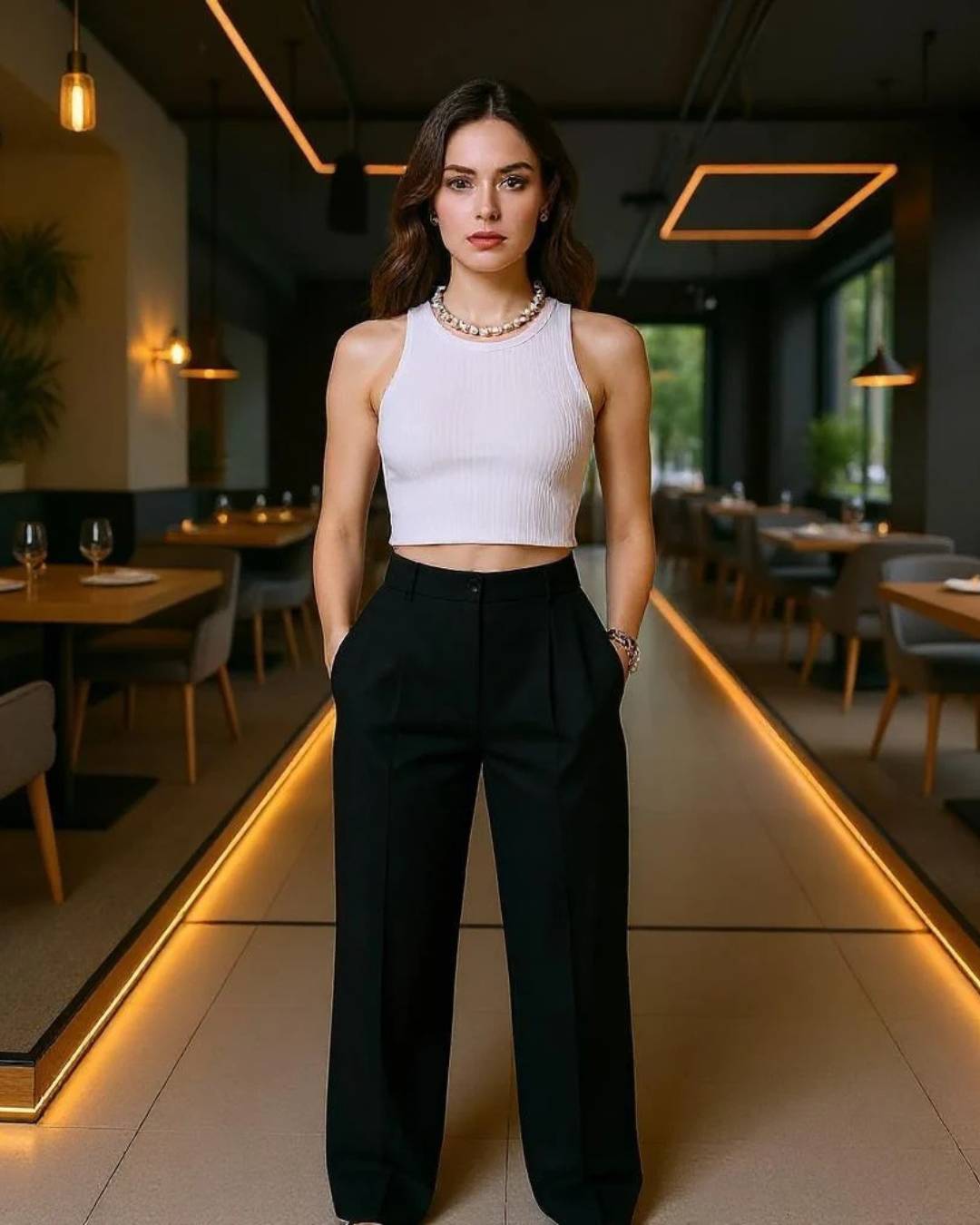 Calça Alfaiataria Wide Leg Premium Feminina