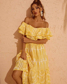 Vestido Jasmine Amarelo Midi